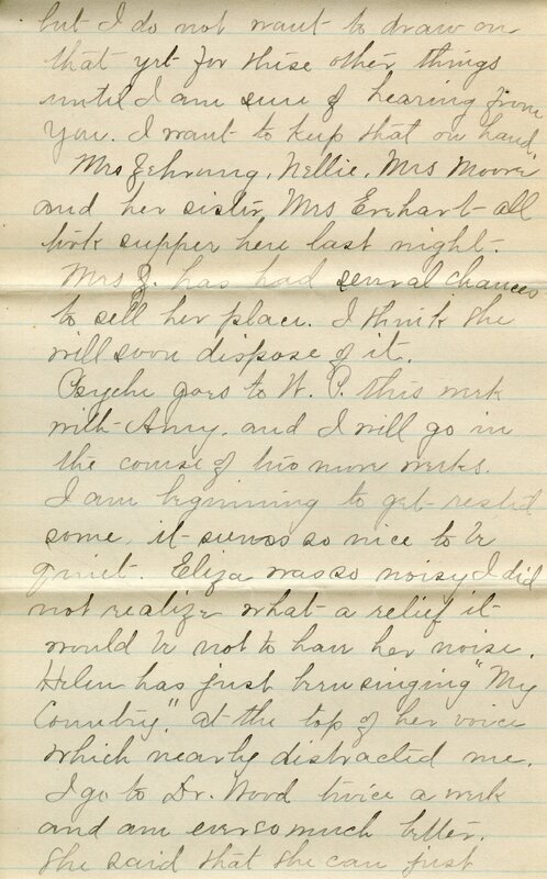 Handwritten 4 page letter from Marcia Bruner to Lawrence Bruner, "Well it has been two weeks since…"