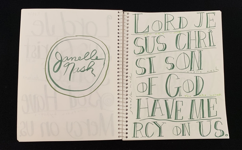 A handwritten page featuring a signature and a prayer.