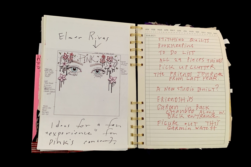 A notebook page featuring a sketch and a to-do list.