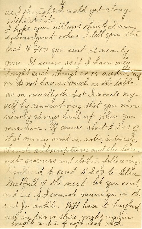 Handwritten 11 page letter from Marcia Bruner to Lawrence Bruner, "Today is Friday, but I thought I would…"