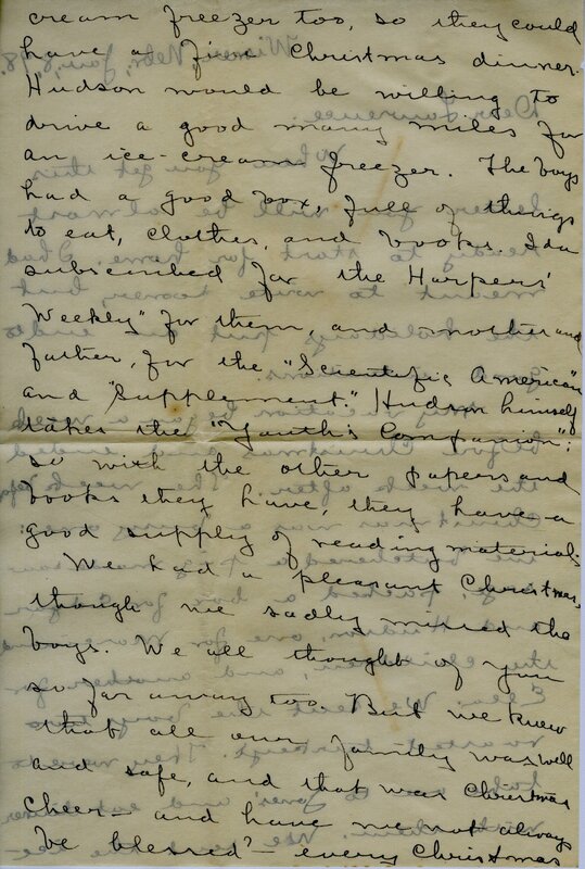 Handwritten 8 page letter from Amy Bruner to Lawrence Bruner, "When you get this letter you will be almost…"