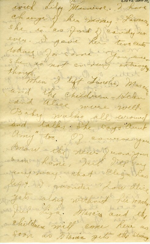 Handwritten 18 page letter from Amy Bruner to Lawrence Bruner, "Did you think I was never going to write…"