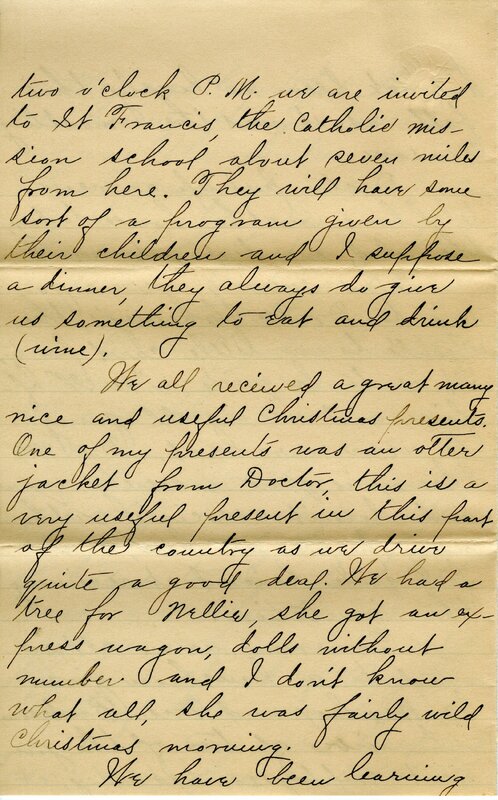 Handwritten 8 page letter from Ella Bruner to Lawrence Bruner, "I have been wanting to write to you for a long time…"