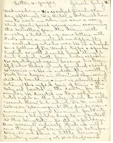 Edith Schwartz Clements handwritten letter