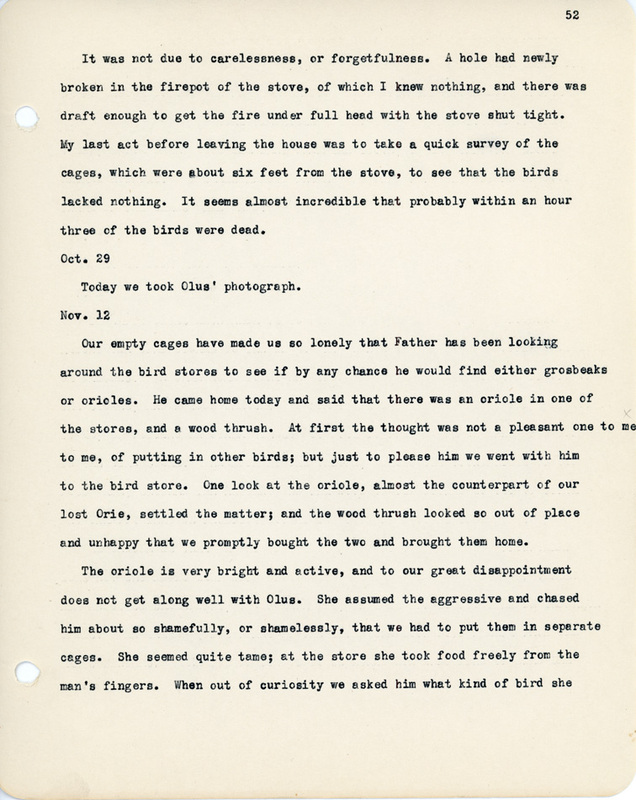 Elizabeth Van Sant transcribed letters