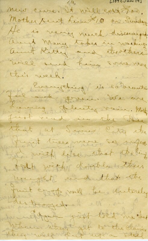 Handwritten 18 page letter from Amy Bruner to Lawrence Bruner, "Did you think I was never going to write…"