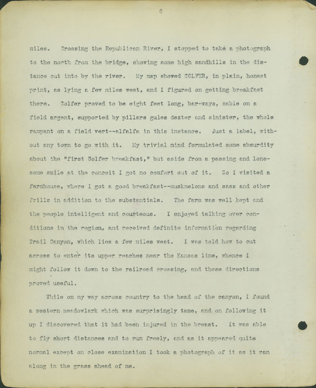Frank Shoemaker Narratives, Dundy, Hitchcock, Redwillow, Furnas Counties, 1912