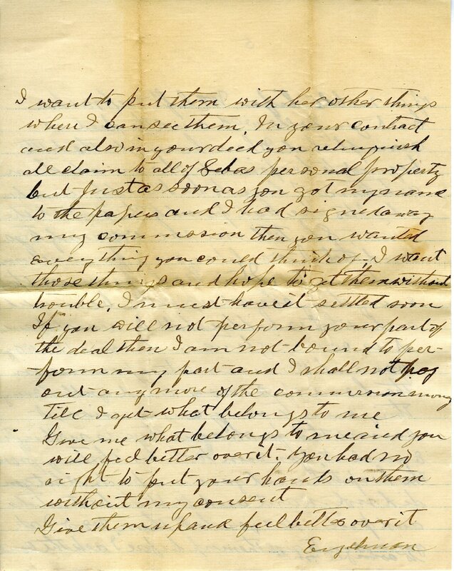 Handwritten 6 page letter from Engelman to Marcia Bruner, "I remember well you saying you were not there when the will…"