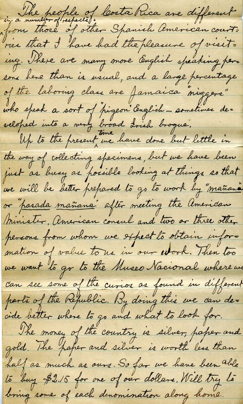 Handwritten 4 page letter from Lawrence Bruner to Psyche, "Well here we are in the capital city of this southmost…"