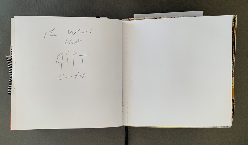 A blank journal page with handwritten text on the left side.