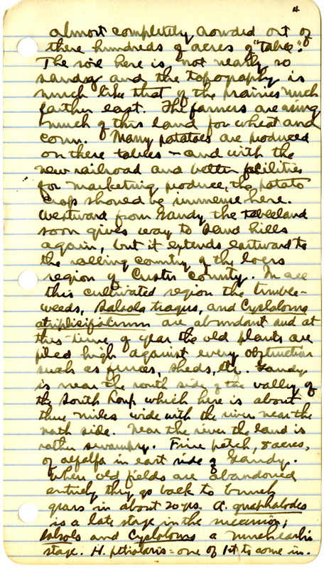 Raymond J. Pool Field Notes and Records