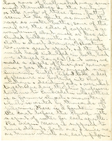 Edith Schwartz Clements handwritten letter
