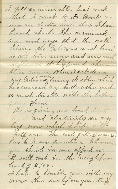 Handwritten 6 page letter from Marcia Bruner to Lawrence Bruner, "I will try to write every Sunday as not to..."