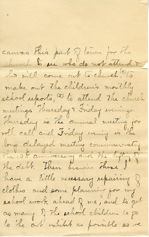 Handwritten 3 page letter from unkown to Lawrence Bruner, "I didn't intend to write another letter until I had…"
