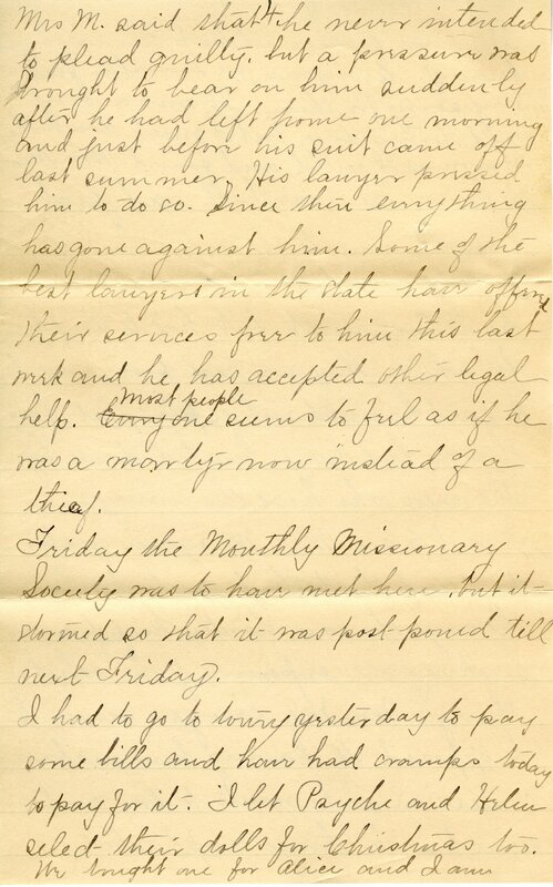 Handwritten 8 page letter from Marcia Bruner to Lawrence Bruner, "This last week has been full of events…"