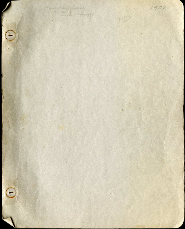 Frank H. Shoemaker typescript, 46 pages, detailing bird sightings, field trips, photography, and associated activities in Omaha, Nebraska.