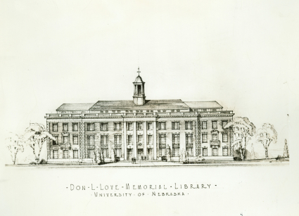 Architects rendering of the original north facade.