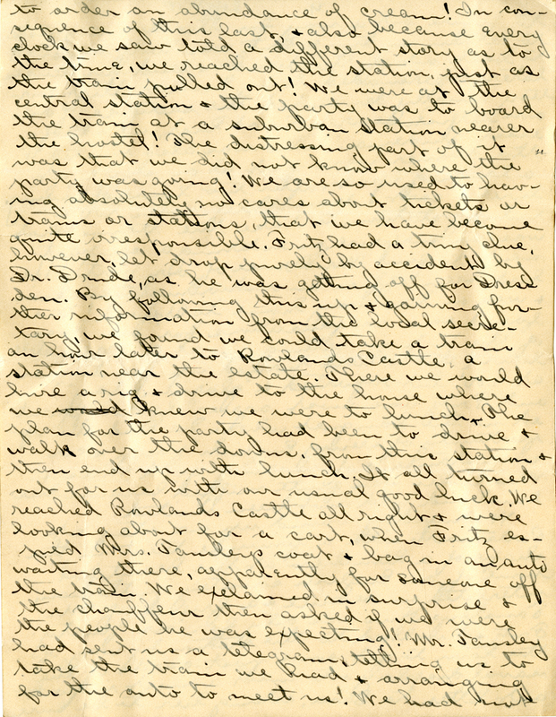 Edith Schwartz Clements handwritten letter