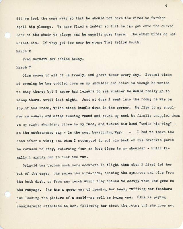 Elizabeth Van Sant transcribed letters