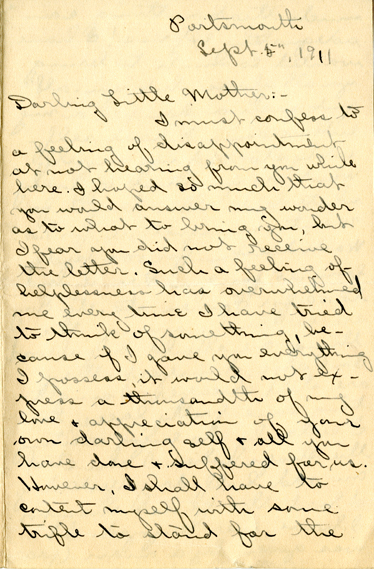 Edith Schwartz Clements handwritten letter