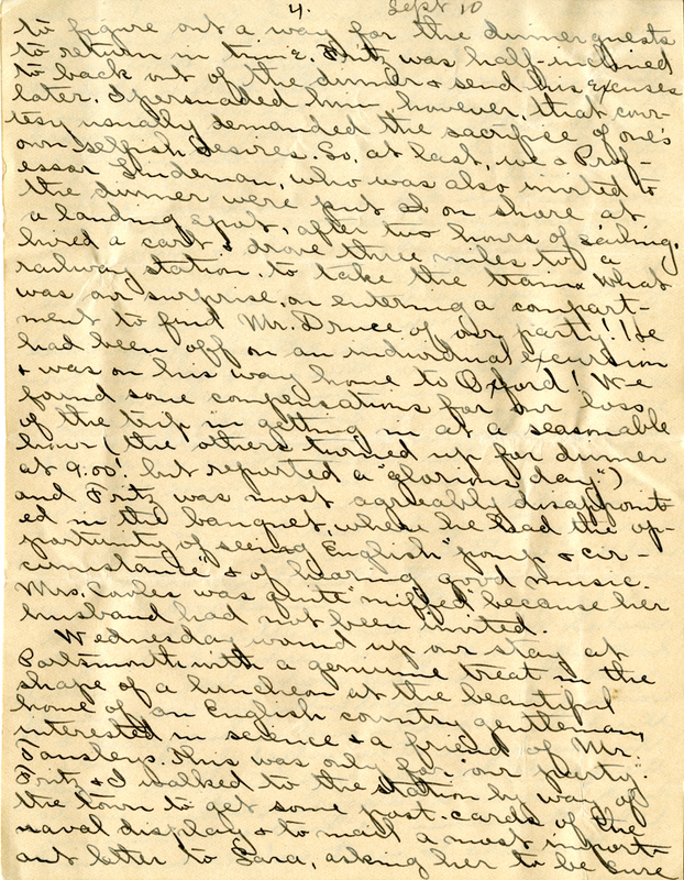 Edith Schwartz Clements handwritten letter