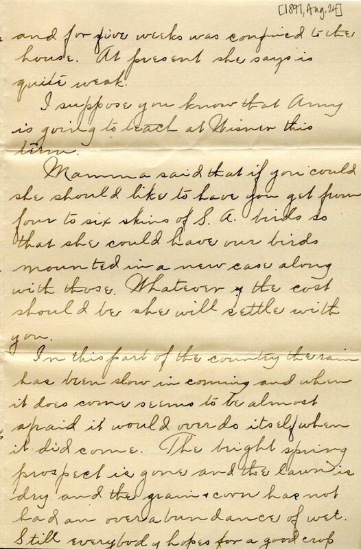 Handwritten 5 page letter from B. King to Lawrence Bruner, "It seems so strange to be writing a letter to you…"