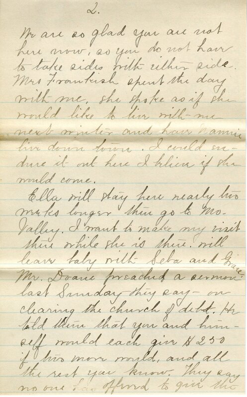 Handwritten 7 page letter from Marcia Bruner to Lawrence Bruner, "I suppose it is about time I should write to you although I feel as if it might..."