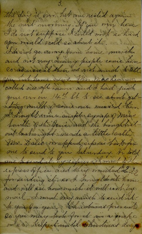 Handwritten 6 page letter from Marcia Bruner to Lawrence Bruner, "I feel more like taking a nap than writing a letter…"