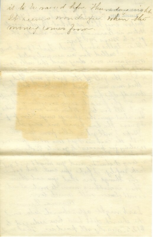 Handwritten 8 page letter from Marcia Bruner to Lawrence Bruner, "It seems harder every Sunday…"