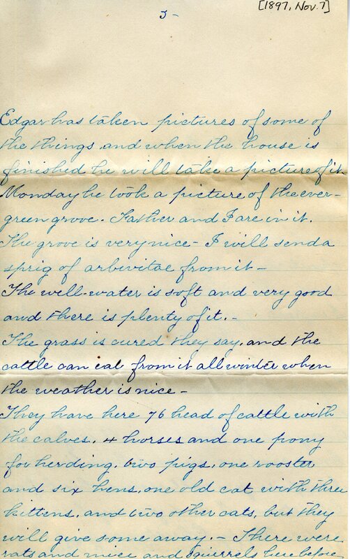 Handwritten 10 page letter from Lillie C. Bruner to Lawrence Bruner, "We read several of your letters sent from home…"