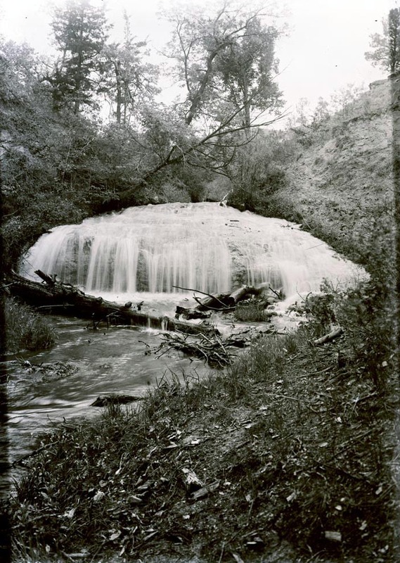 Original caption: Waterfall on Schlegel's Creek [sic], Cherry Co., Nebr. June 1903. Cherry County.