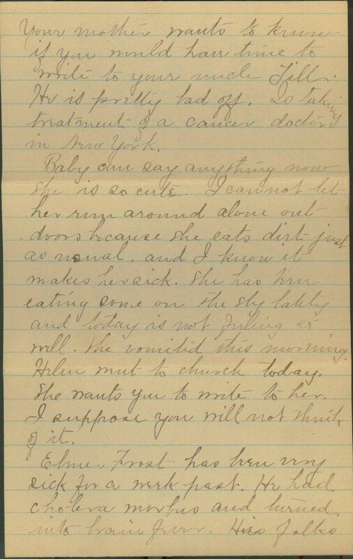 Handwritten 6 page letter from Marcia Bruner to Lawrence Bruner, "Who would have thought…"