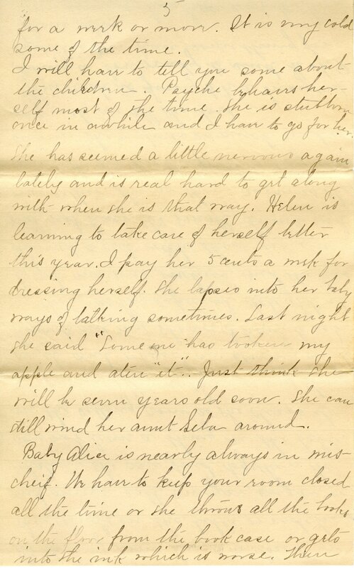 Handwritten 11 page letter from Marcia Bruner to Lawrence Bruner, "Today is Friday, but I thought I would…"