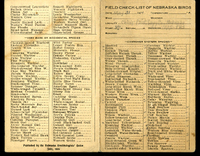 Frank H. Shoemaker bird record, sited on May 31, 1914, in Sarpy County, Nebraska, and recorded on the "Field Check List of  Nebraska Birds."