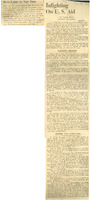 Article published in the New York Herald Tribune about domestic disagreement on economic aid to Vietnam and the resulting resignation of Dr. Tanham, pages unknown and 14