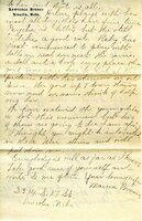 Handwritten 6 page letter from Marcia Bruner to Lawrence Bruner, "I did not go to church today..."
