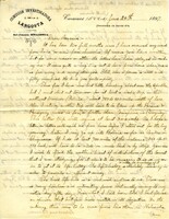 Handwritten 2 page letter from Lawrence Bruner to Marcia Bruner, "It has been two full months since I have received any word from home or even from Lincoln."
