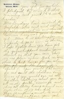 Handwritten 4 page letter from Marcia Bruner to Lawrence Bruner, "It has been another distressingly hot week and everyone…"