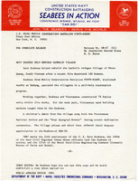 Original title: "Navy Seabees Help Rebuild Catholic Village." Seabees news release 48-67 (61), which included an aerial shot of homes rebuilt by Seabees in Phuoc Quang, Vietnam.  The release is about Seabee work to reconstruct a Catholic refugee village that was destroyed by fire.