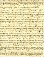 Handwritten 2 page letter from Lawrence Bruner to Marcia Bruner, "I have been staying at headquarters for the past week, so have nothing special to write about this time..."