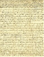 Handwritten 2 page letter from Lawrence Bruner to Marcia Bruner, "I was too busy yesterday to write home, also too tired."
