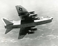 A-7A Corsair II of VA-147 with bomb load.