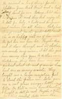 Handwritten 6 page letter from Marcia Bruner to Lawrence Bruner, "I will scratch you a few lines tonight for…"