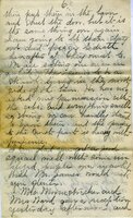 Handwritten 8 page letter from Marcia Bruner to Lawrence Bruner, "I will try to write today with the children…"