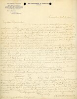 Handwritten letter, 1 page, from Robert H. Wolcott to Frank H. Shoemaker, "Yours with cuts come promptly and in accordance with your suggestion have put in the plates wth the uniform inscription."
