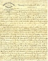 Handwritten 2 page letter from Lawrence Bruner to Marcia Bruner, "I have only just returned from Buenos Aires where I…"