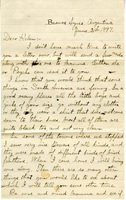 Handwritten 2 page letter from Lawrence Bruner to Helen Bruner, "I don't have much time to write you a letter now, but will send a few words along with this one to Mamma."
