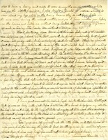 Handwritten 2 page letter from Lawrence Bruner to Marcia Bruner, "Well after a little over 2 months from home I have finally received 3 letters from home..."