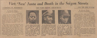 Article published in the New York Herald Tribune about a new Junta being selected in the chaotic aftermath of Diá»‡m's overthrow, page 1 and 2