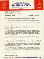 Original title: "Navy Civil Engineers Direct Hospital Construction for Vietnamese." Seabee press release 20-67 (52)